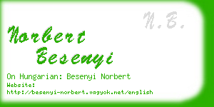 norbert besenyi business card